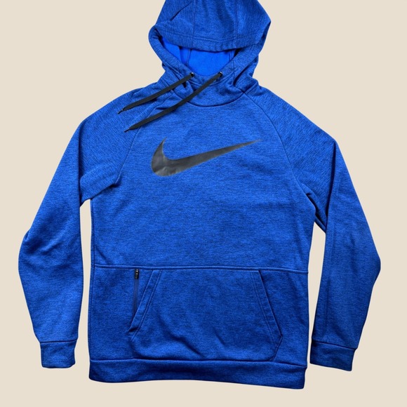 Nike Other - Nike Hoodie Mens M‎ Blue Therma-FIT Pullover Swoosh CU6238-492 Fleece Athleisure
